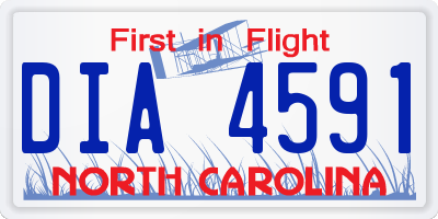 NC license plate DIA4591