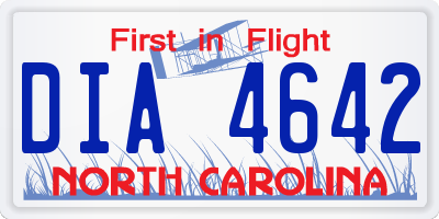 NC license plate DIA4642