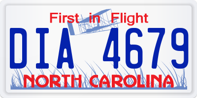 NC license plate DIA4679