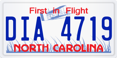NC license plate DIA4719