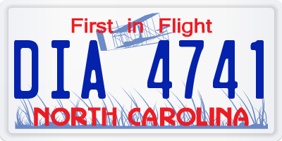 NC license plate DIA4741