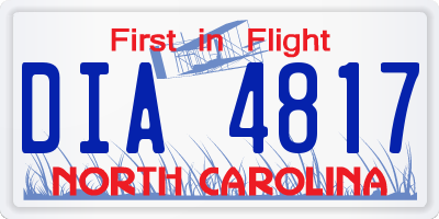 NC license plate DIA4817