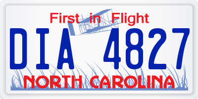 NC license plate DIA4827