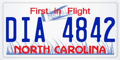 NC license plate DIA4842