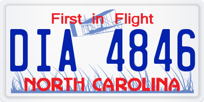 NC license plate DIA4846