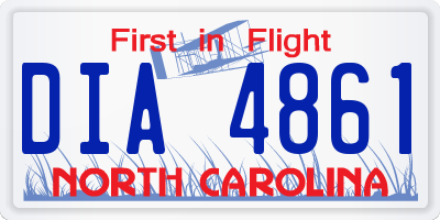 NC license plate DIA4861