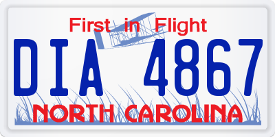 NC license plate DIA4867