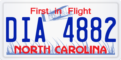 NC license plate DIA4882