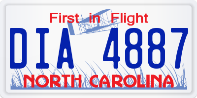 NC license plate DIA4887