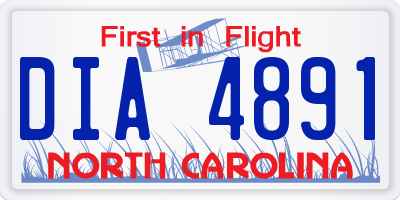 NC license plate DIA4891