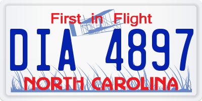 NC license plate DIA4897
