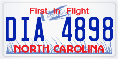 NC license plate DIA4898