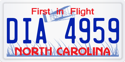 NC license plate DIA4959