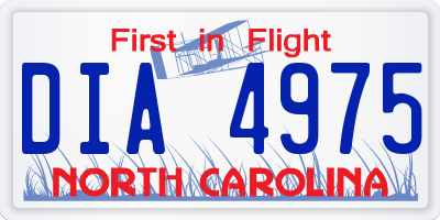 NC license plate DIA4975