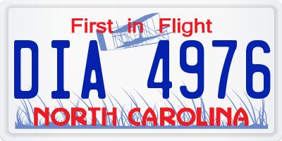 NC license plate DIA4976