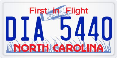 NC license plate DIA5440
