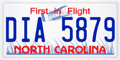 NC license plate DIA5879