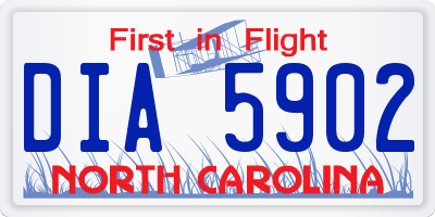 NC license plate DIA5902
