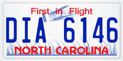 NC license plate DIA6146