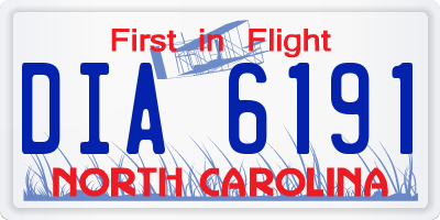 NC license plate DIA6191