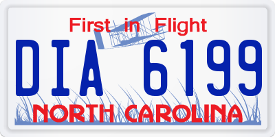 NC license plate DIA6199