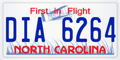 NC license plate DIA6264