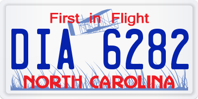 NC license plate DIA6282
