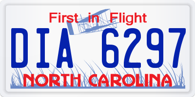 NC license plate DIA6297