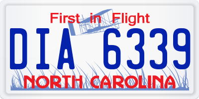 NC license plate DIA6339