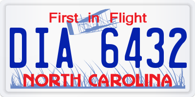 NC license plate DIA6432