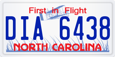 NC license plate DIA6438