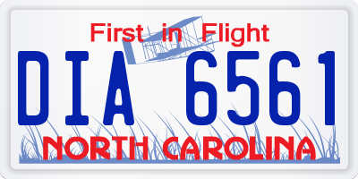 NC license plate DIA6561