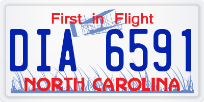 NC license plate DIA6591