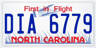 NC license plate DIA6779