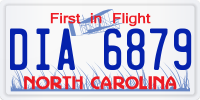 NC license plate DIA6879