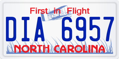 NC license plate DIA6957