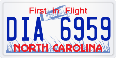 NC license plate DIA6959