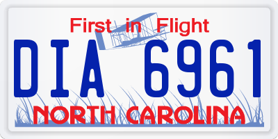 NC license plate DIA6961