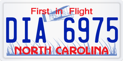NC license plate DIA6975