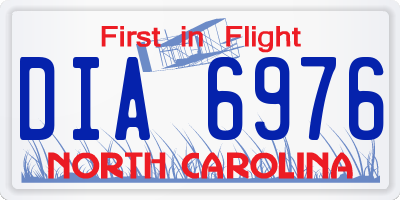 NC license plate DIA6976