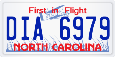 NC license plate DIA6979