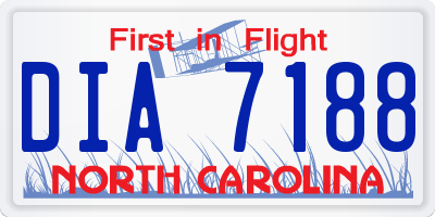 NC license plate DIA7188