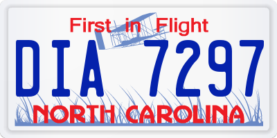 NC license plate DIA7297