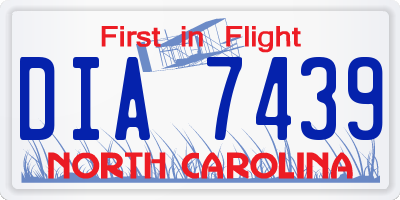 NC license plate DIA7439