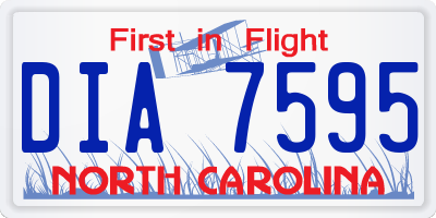 NC license plate DIA7595