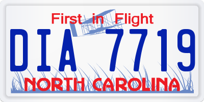 NC license plate DIA7719