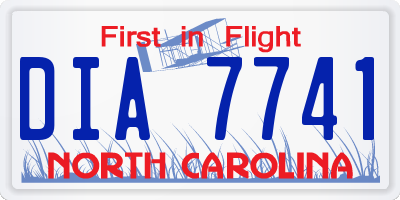 NC license plate DIA7741