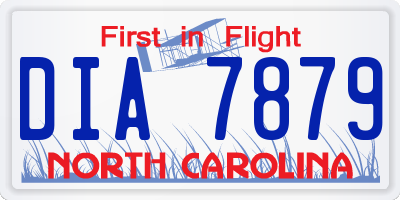 NC license plate DIA7879