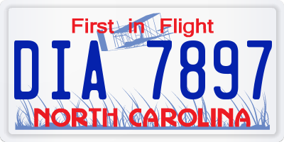 NC license plate DIA7897