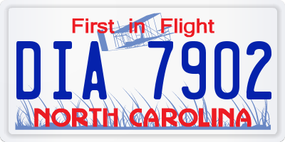 NC license plate DIA7902